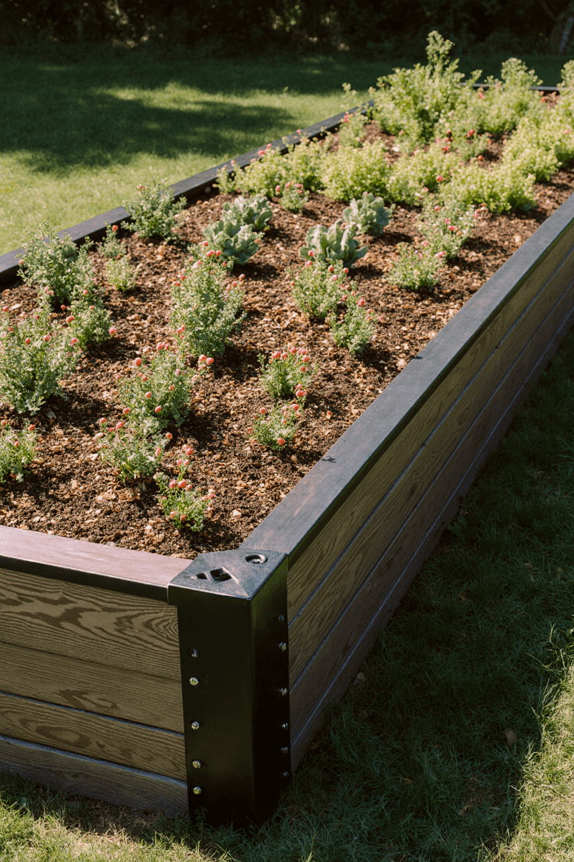 грядка на улице 